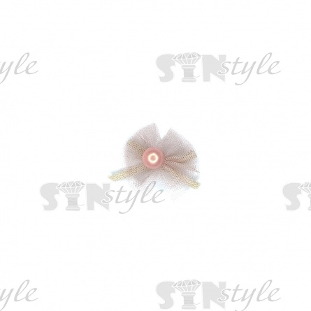 Аппликация 3D "Бантик", цвет грязно-розовый, размер 30 мм х 30 мм фото 2