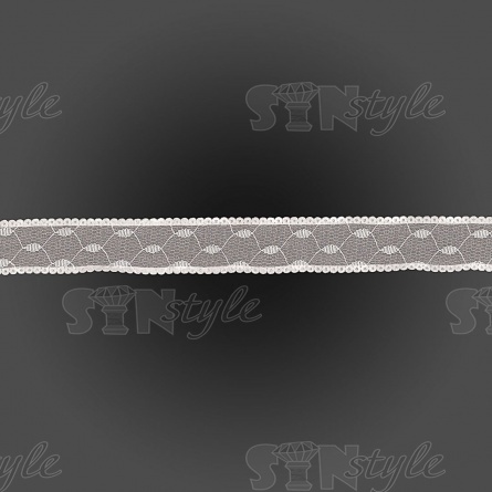 Декоративная лента капроновая, ширина 20 мм намотка 25 ярдов  цвет белый фото 2