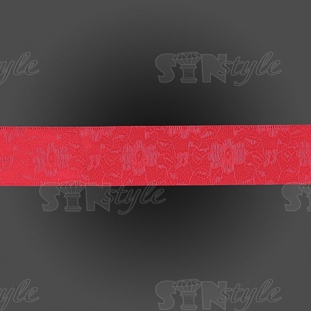 Декоративная лента двухслойная, цвет фуксия, ширина 40 мм, намотка 20 ярдов фото 2