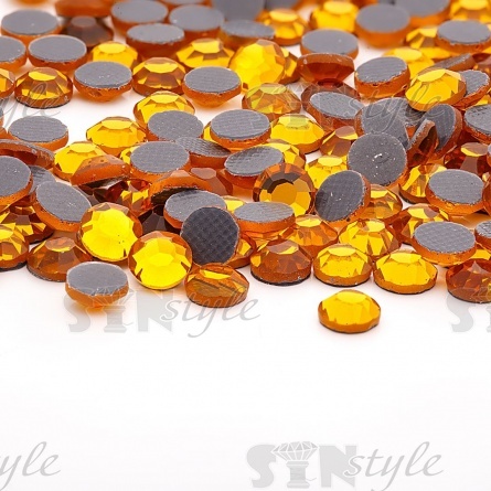 Стразы термоклеевые стеклянные SS20, форма круг, цвет желтый (937), 720 шт/уп (D5) фото 3