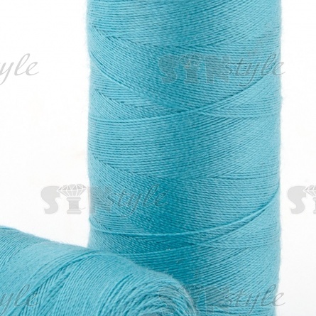 Нитки полиэстер 40/2, цвет №231 (светло-бирюзовый), катушка 400Y фото 2