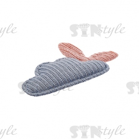 Аппликация 3D "Облачко", цвет голубой+грязно-розовый, размер 33х22 мм фото 2