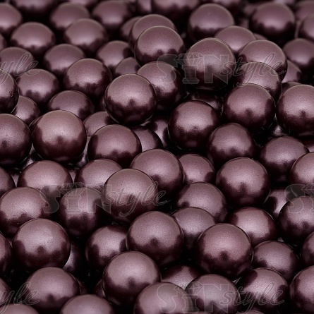 Бусины под жемчуг прибивные, размер 5 мм, цвет темно-фиолетовый, вес 500 г  фото 3