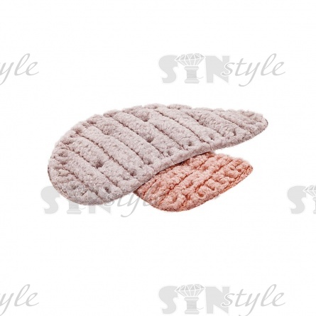 Аппликация 3D "Грибок", цвет серый+грязно-розовый, размер 35х33 мм фото 2