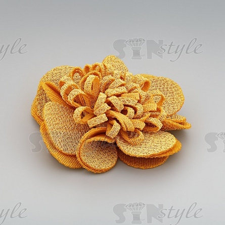 Цветочки декоративные, цвет желтый, размер 60 мм, фото 2