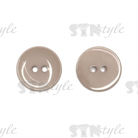 Пуговица пластиковая на два прокола, размер 40L, цвет грязно-розовый фото 1