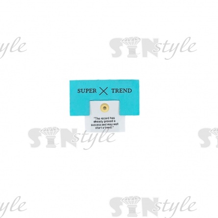 Аппликация пришивная ПВХ, размер 60х45 мм, цвет голубой фото 1