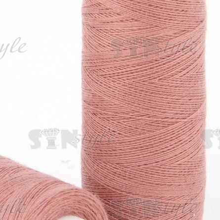 Нитки полиэстер 40/2, цвет №1613 (розово-коричневый), катушка  400Y  фото 2