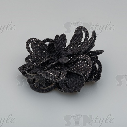 Цветочки декоративные, цвет черный, размер 40 мм,  фото 2