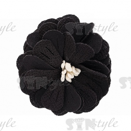Цветочки декоративные, цвет черный, размер 55 мм,  фото 1