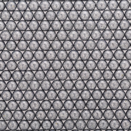 Бусины под жемчуг прибивные с серебряным напылением, размер 6 мм, цвет темно-серый, вес 500 г  фото 1