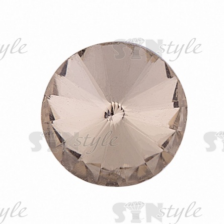 Пуговица стеклянная "кристалл", размер 20L, цвет шампань прозрачный фото 2