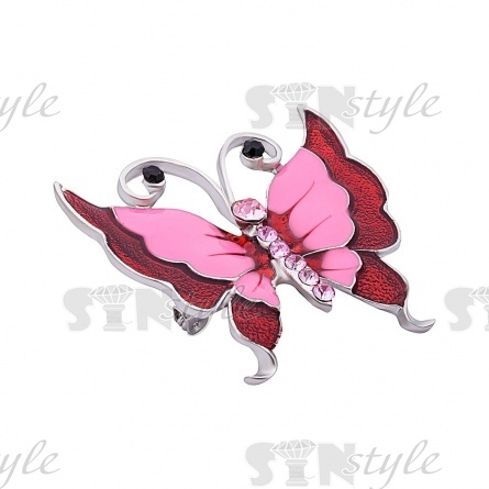 Брошь "Бабочка", размер 38х35 мм, застежка булавка фото 2