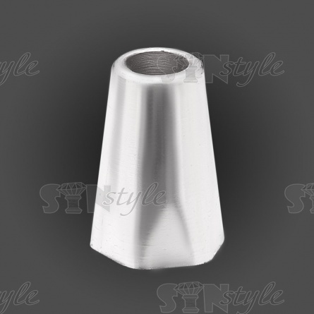 Концевик пластиковый, цвет никель, диаметр 9 мм фото 1