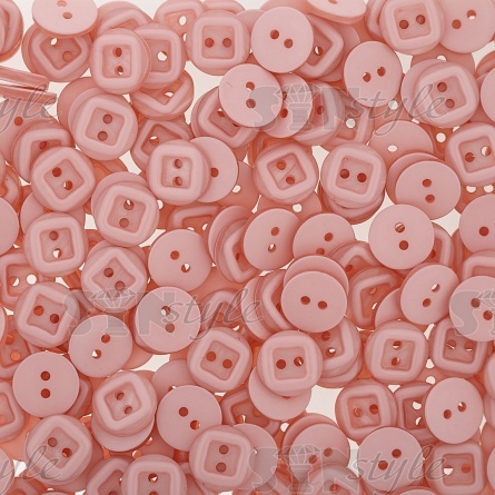 Пуговица пластиковая на два прокола, 20L, цвет грязно-розовый фото 3