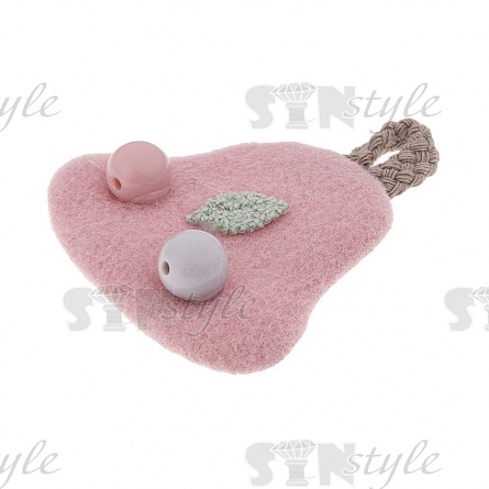 Аппликация 3D "Колокольчик", цвет грязно-розовый, размер 50х60 мм фото 2