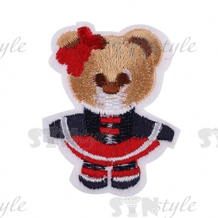 Термоаппликация "Мишка", размер 37х45мм фото 1