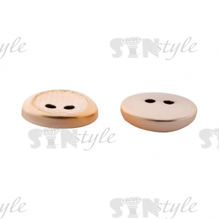 Пуговица пластиковая на два прокола, золотая, 20L фото 3