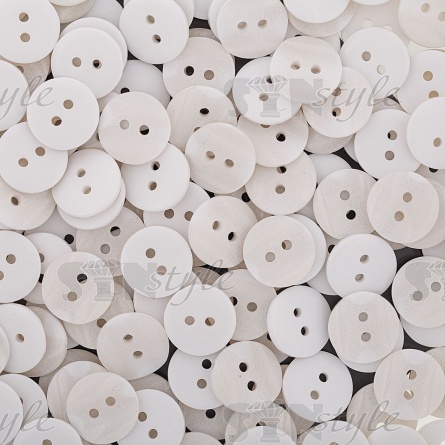 Пуговица пластиковая на два прокола, 20L, цвет белый фото 3