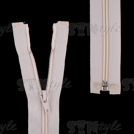 Молиня спираль, тип 5, разьемная, длина 65 см, цвет 306 (светло-бежевый), "простой" бегунок фото 1