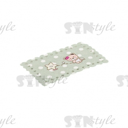 Аппликация 3D "Рамка", цвет мятный, размер 50х30 мм фото 2