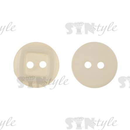 Пуговица пластиковая на два прокола, 20L, цвет шампань фото 1