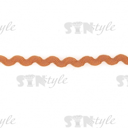 Декоративная тесьма вьюнок, ширина 8 мм,  намотка 15 ярдов, цвет капучино (№105) фото 1