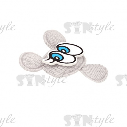 Аппликация 3D "Мышка", цвет серый, размер 33х38 мм фото 2