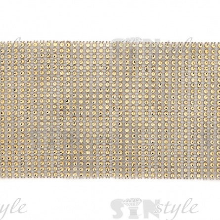 Декоративное украшение из пластика, рулон, цвет золото, ширина 120 мм (24 ряда), намотка 10 ярдов фото 2