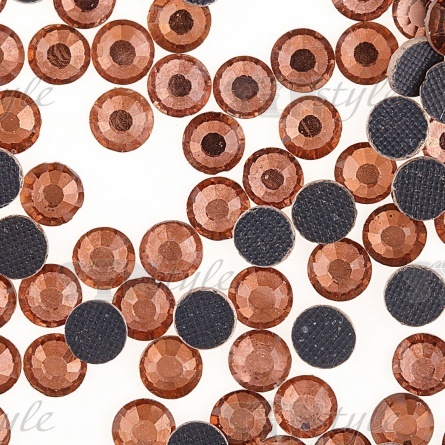 Стразы термоклеевые стеклянные SS20, форма круг, цвет персиковый (931), 720 шт/уп фото 2