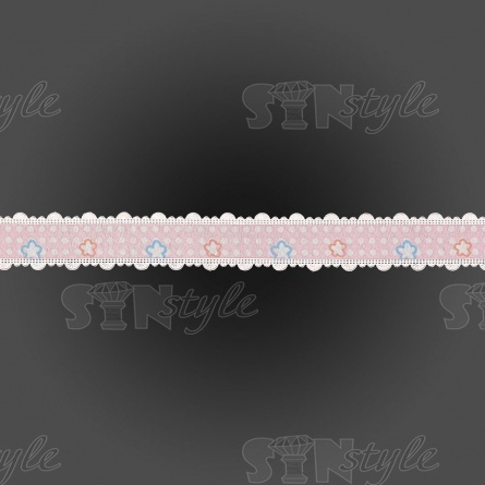 Декоративная капроновая лента "в горошек", ширина 25 мм, цвет розовый, намотка 25 ярдов фото 2