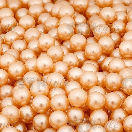 Бусины под жемчуг прибивные, размер 6 мм, цвет бежевый, вес 500 г фото 3