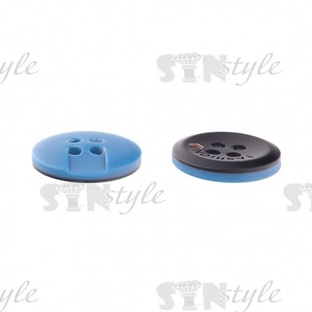 Пуговица пластиковая на четыре прокола, размер 24L, цвет черный фото 4