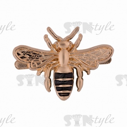 Брошь металлическая крепление усики, размер 26х18 мм фото 1