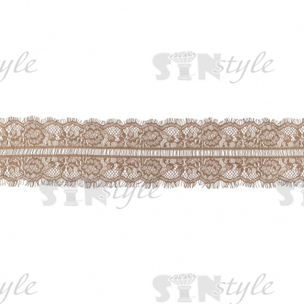 Кружево "Французское", ширина 115 мм, цвет хаки-2, длина 3 метра фото 2