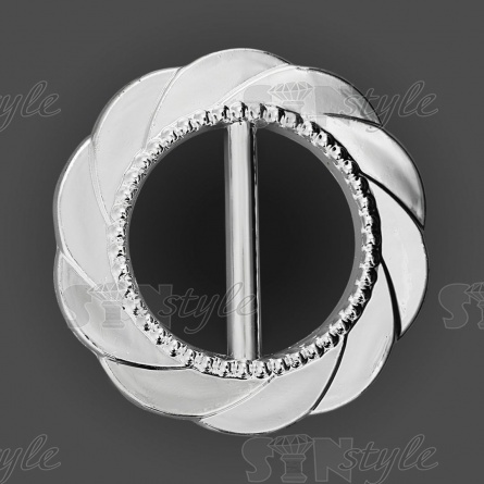 Пряжка пластиковая, внутренний размер 35 мм, цвет никель фото 1