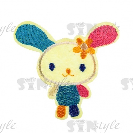 Термоаппликация "Зайчик", размер 60х55 мм фото 1