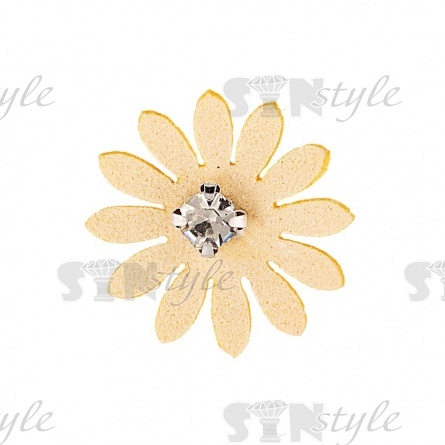 Цветочки декоративные, цвет шампань, размер 24 мм,  фото 1