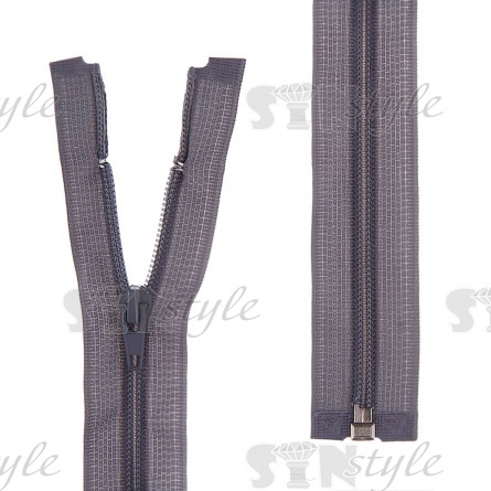 Молиня спираль, тип 5, разьемная, длина 80 см, цвет 319 (серый), "простой" бегунок фото 1