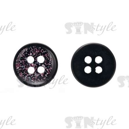 Пуговица пластиковая на четыре прокола, размер 18L, цвет бордовый фото 1