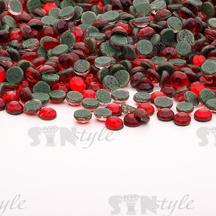 Стразы термоклеевые акриловые SS10, цвет красный, 500 гр/уп фото 1