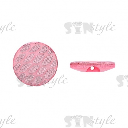 Пуговица пластиковая на полуножке, размер 20L, форма круглая, цвет розовый фото 1