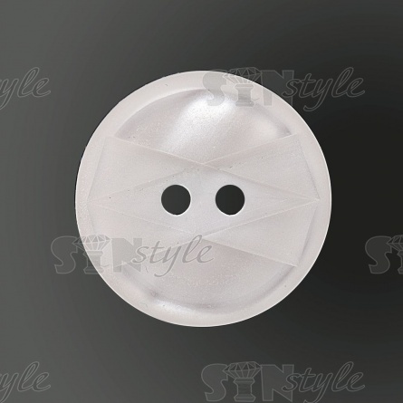 Пуговица пластиковая на два прокола, белая, 34L фото 2