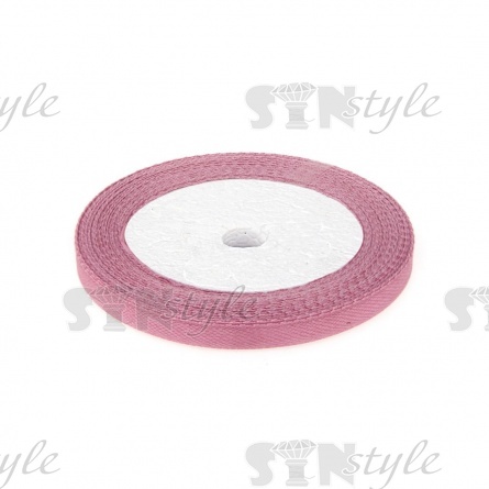 Декоративная лента атласная, ширина 6 мм, намотка 25 ярдов, цвет розово-сиреневый (№118) фото 1