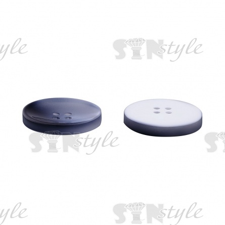 Пуговица пластиковая на четыре прокола, размер 48L, перламутровая, цвет серый градиент фото 3