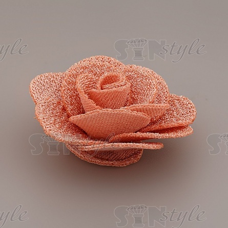 Цветочки декоративные, цвет персиковый, размер 40 мм,  фото 2