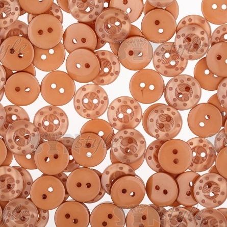Пуговица пластиковая на два прокола, размер 24L, цвет капучино фото 4
