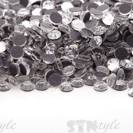 Стразы термоклеевые стеклянные SS10, форма круг, цвет прозрачный кристалл.1440шт/уп фото 3