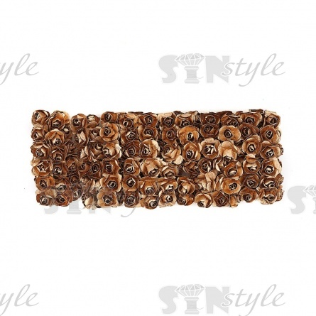 Цветочки декоративные, с напылением, цвет золотой, размер 20 мм,144 шт/уп фото 3