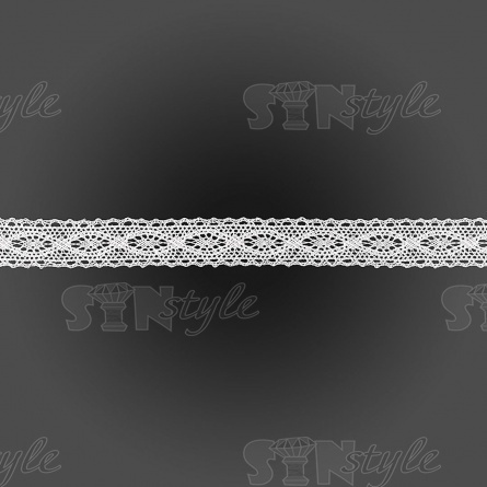 Кружево вязаное плетеное,  ширина 25 мм, цвет белый, намотка 15 ярдов фото 1
